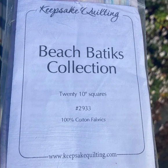 FABRIC BEACH BATIKS COLLECTION twenty assorted 10” pre cut squares NWT - Picture 2 of 5